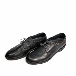 Allen Edmonds Nomad Derby Shoes Black Pebbled Leather Lace Up Plain Toe size 10B